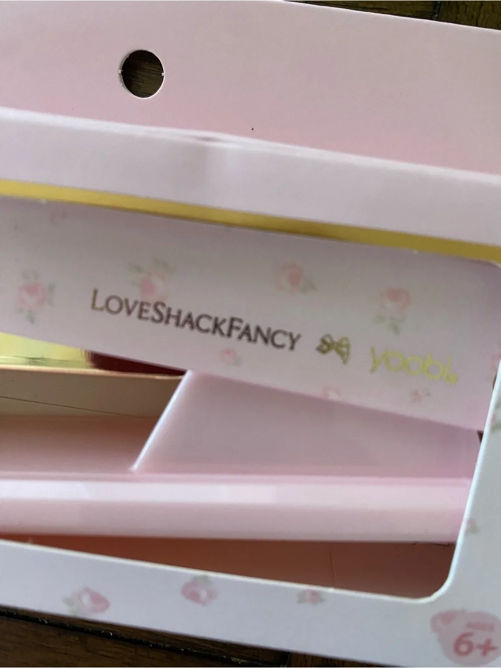 LoveShackFancy Pink Stapler with Gold Accent